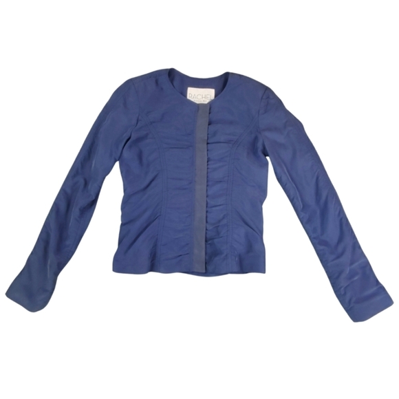 ✨ Rachel Roy Blue Ruched Front Jacket - Picture 1 of 10